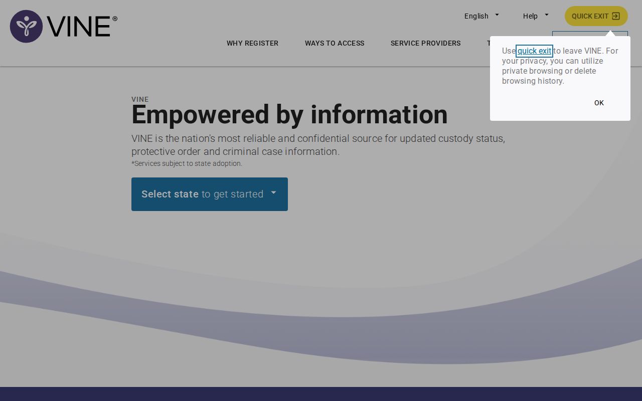 VINELink Michigan location search for Iron County inmate alerts